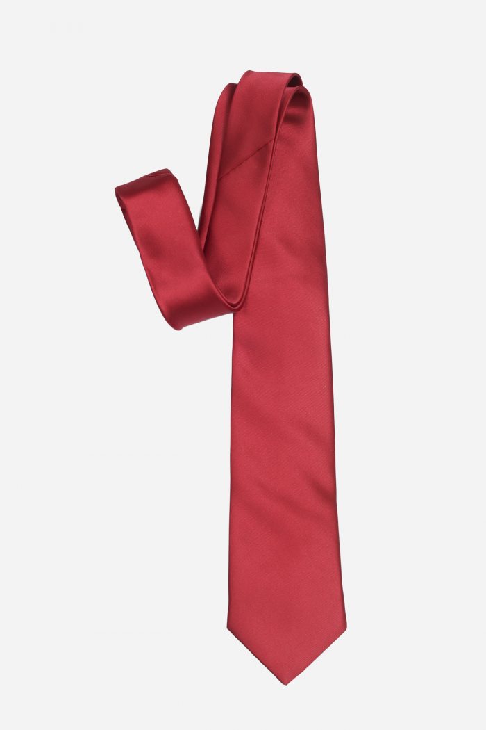 Cà vạt đỏ mận tươi lụa cao cấp A392