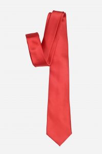Cà vạt đỏ tươi lụa cao cấp A395